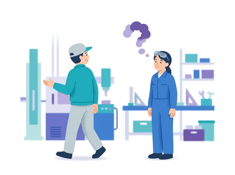 ひとことだけ指示して立ち去るベテランと、うなずきながらも納得しきれていない若手